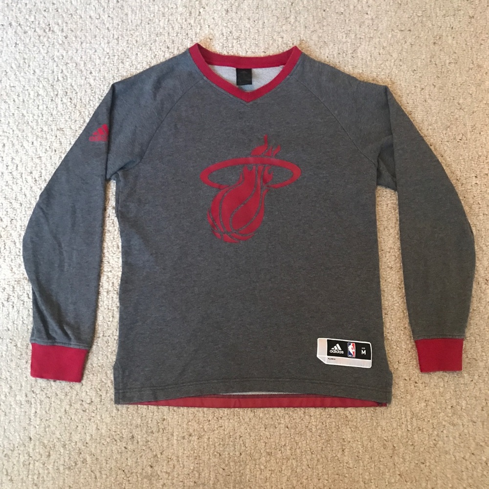 🔥🏀 Miami Heat Adidas Pullover Warmup Sweater